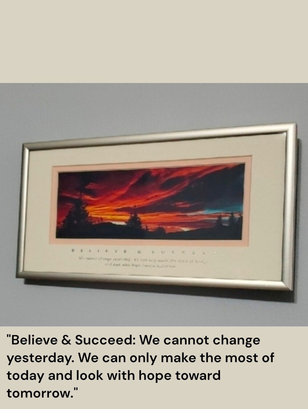 Denali National Park AK Sunset Landscape Framed Wall Art Lithograph Motivational